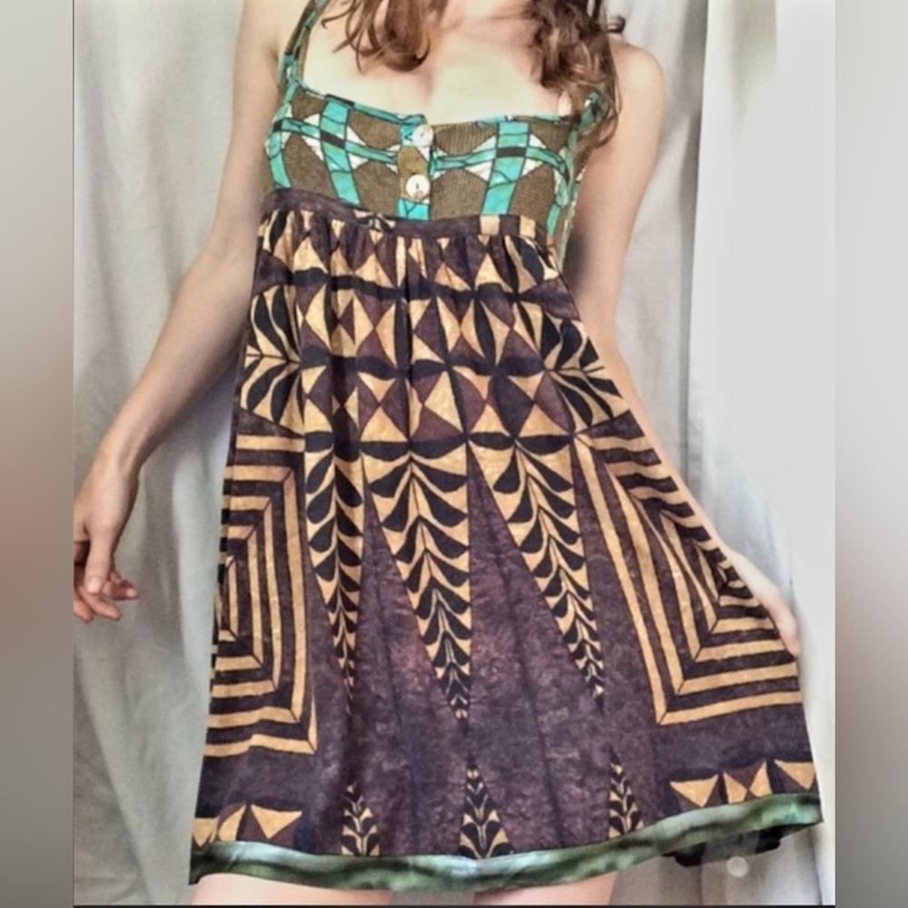 Free People Tribal Wood Nymph Dress